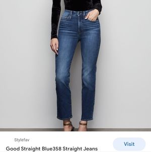 Good American Good Straight Jeans size 6